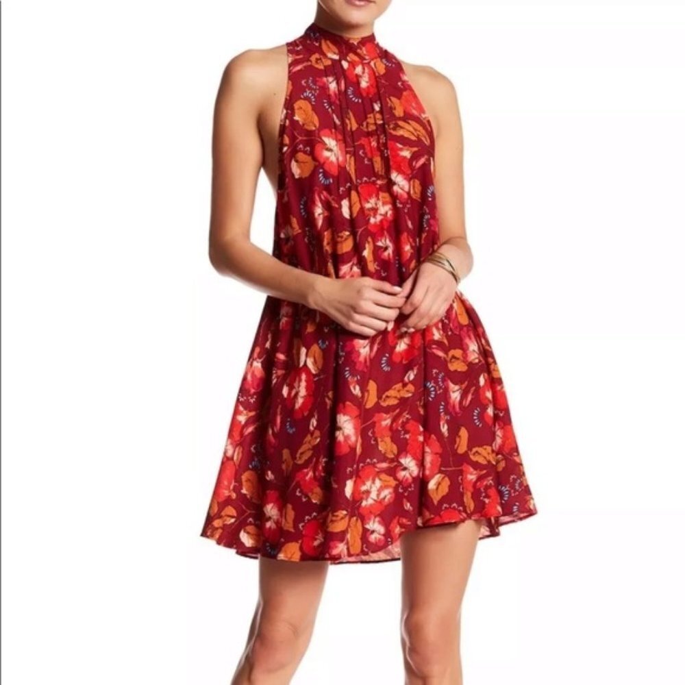 Intimately Free‎ People High Neck Floral Swing Dress Womens Size Small